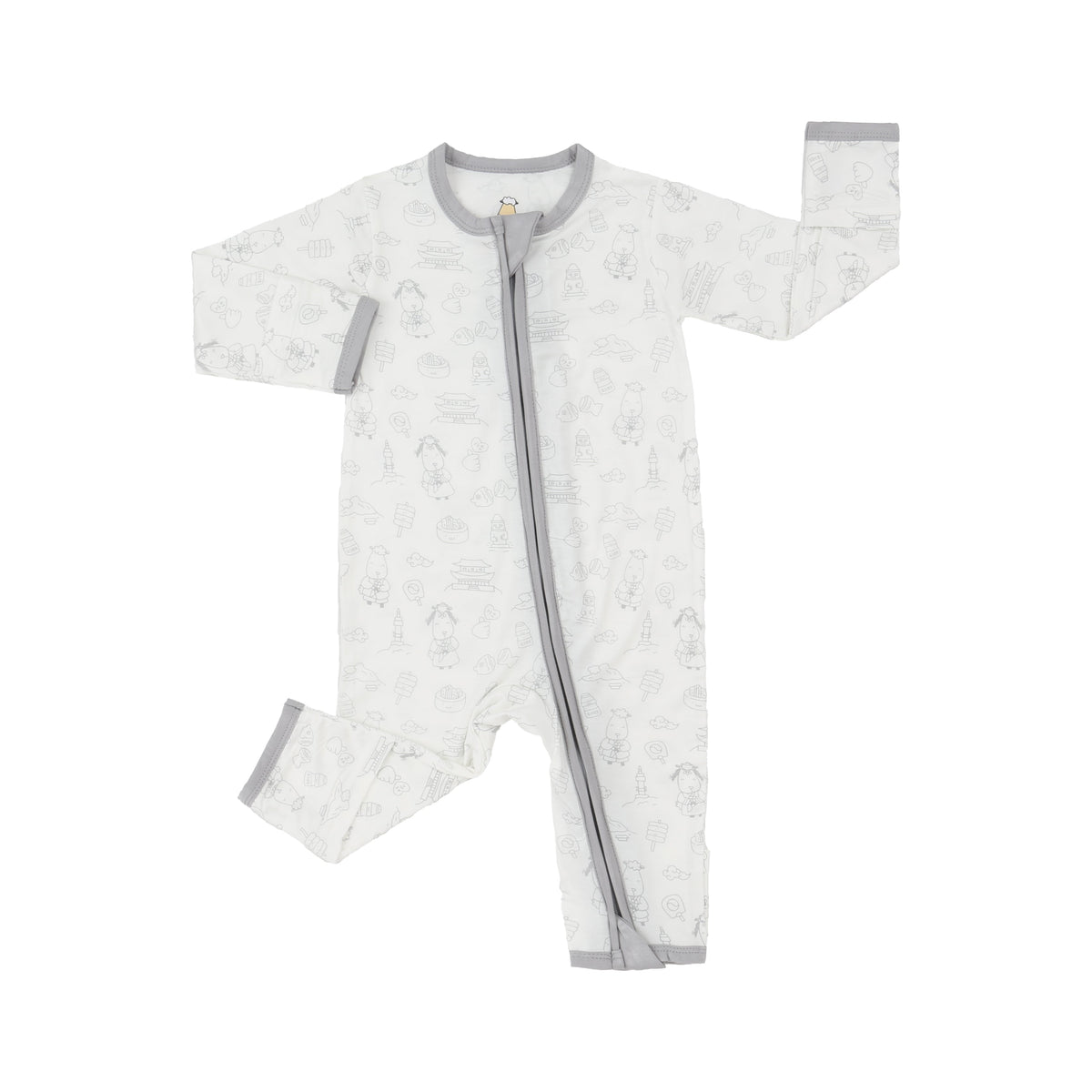 Romper Zip K03 White