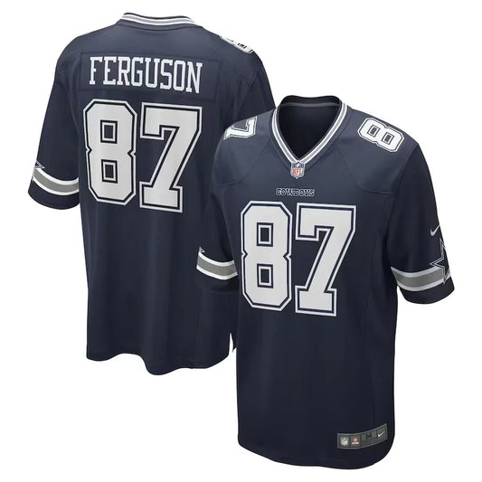 Jake Ferguson Dallas Cowboys Official NFL Nike Jersey blue product image 1, provided for visual reference and product detail