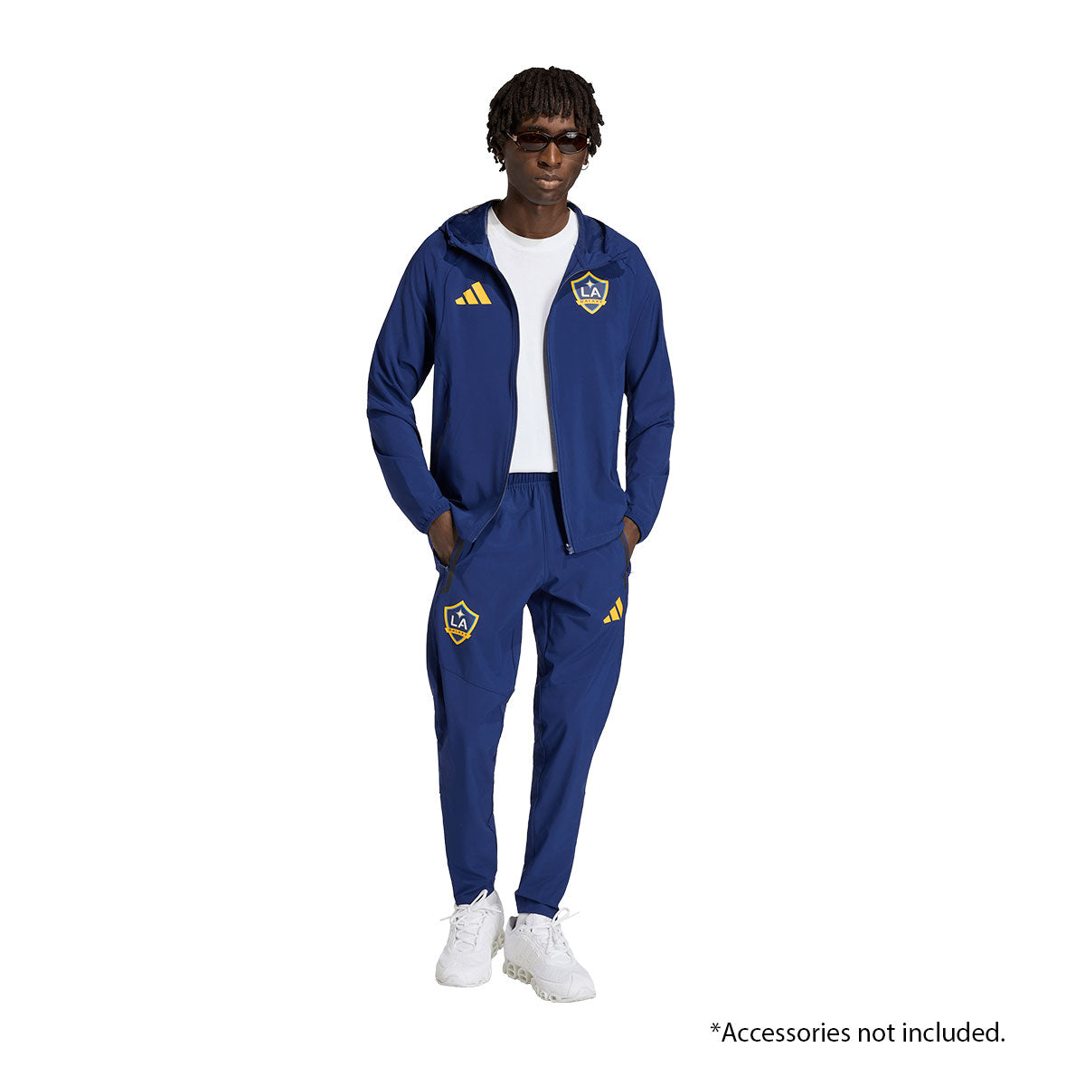 adidas LA Galaxy Tiro Travel Ful Zip Windbreaker product image 5, provided for visual reference and product detail review
