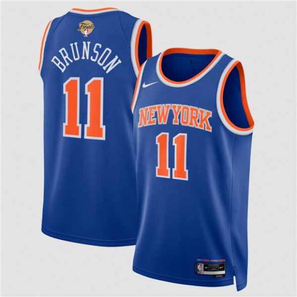 Jalen Brunson New York Knicks 2026 Finals Patch Jersey - Blue product image 1, provided for visual reference and product