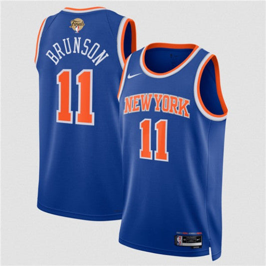 Jalen Brunson New York Knicks 2026 Finals Patch Jersey - Blue product image 1, provided for visual reference and product