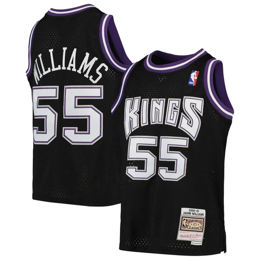 Jason Williams Sacramento Kings 00/01 Hardwood Classics Throwback Jersey – Black product image 1, provided for visual
