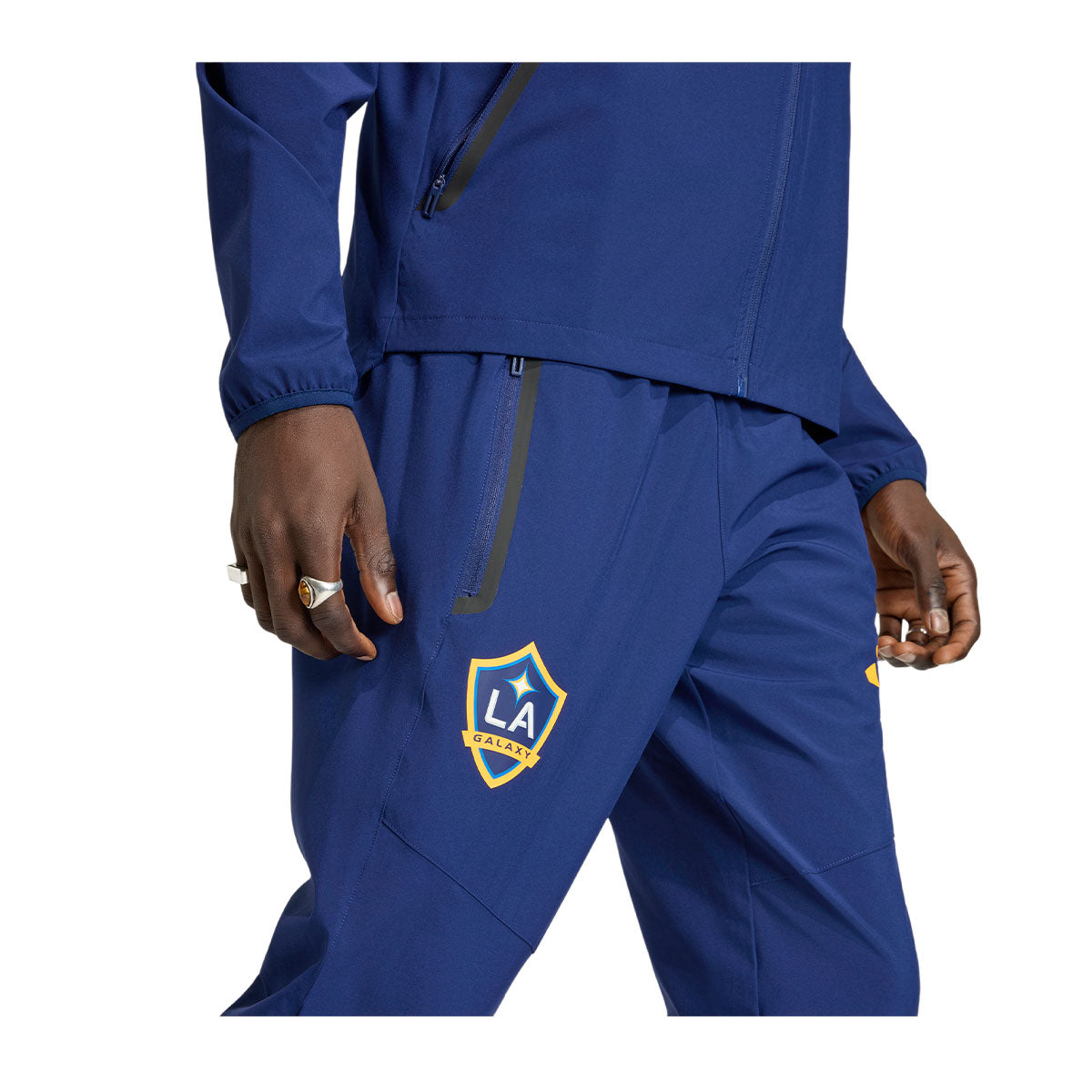 adidas LA GALAXY Tiro Travel Pants product image 3, provided for visual reference and product detail review