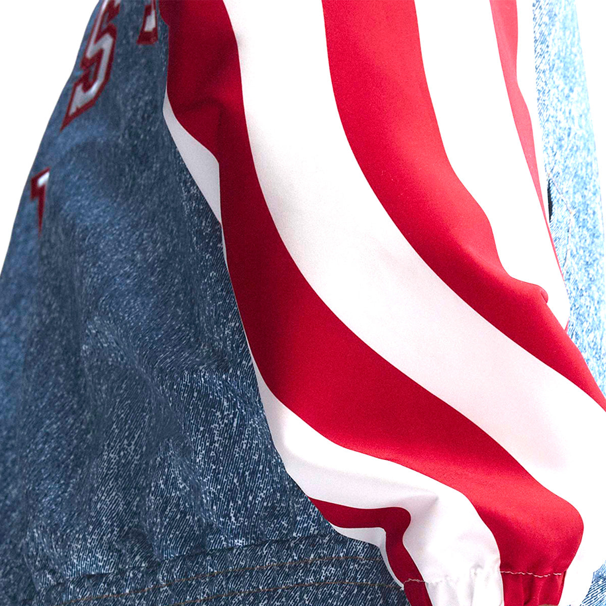 adidas USA Denim Graphic Track Jacket product image 7, provided for visual reference and product detail review