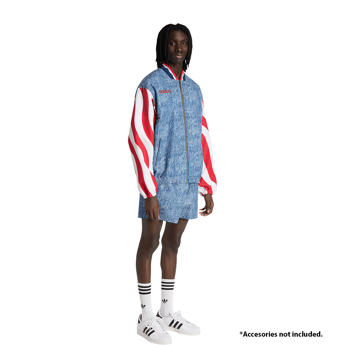 adidas USA Denim Graphic Track Jacket product image 8, provided for visual reference and product detail review