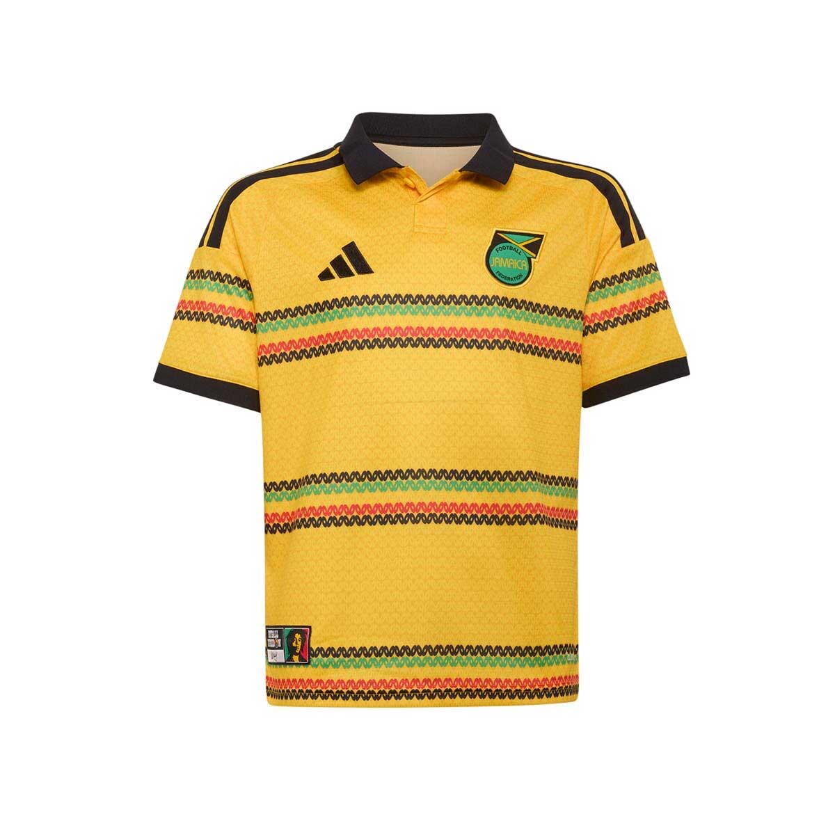 adidas Jamaica 26 x Bob Marley Home Jersey product image 1, provided for visual reference and product detail review