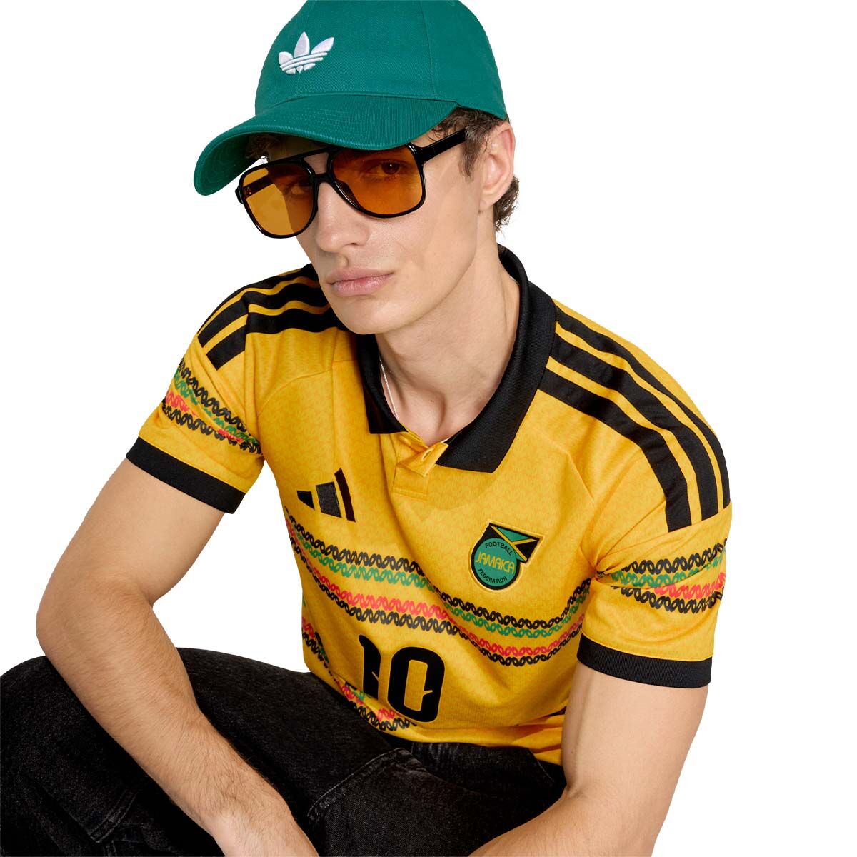 adidas Jamaica Home 26 x Bob Marley 10 Jersey product image 4, provided for visual reference and product detail review