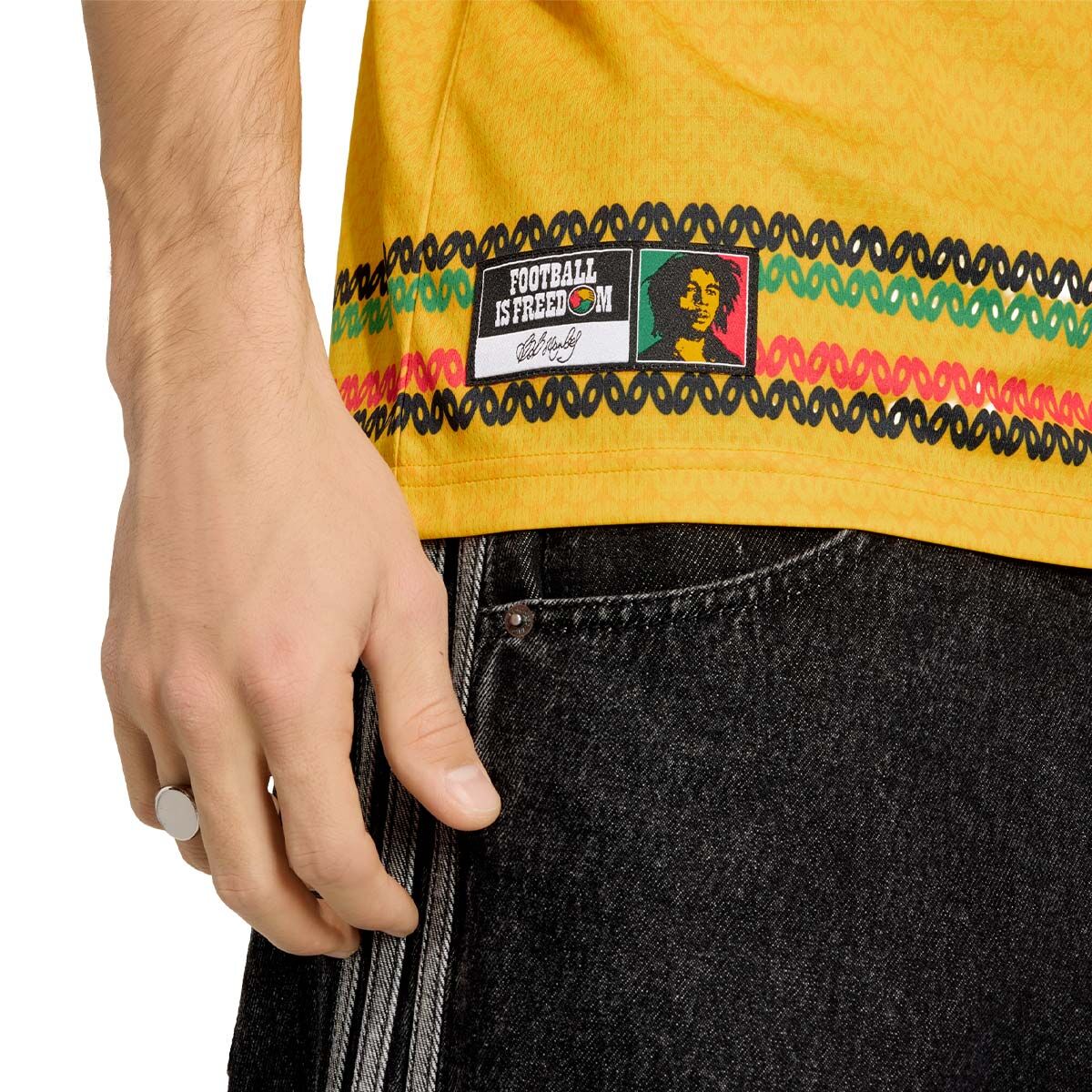 adidas Jamaica Home 26 x Bob Marley 10 Jersey product image 5, provided for visual reference and product detail review