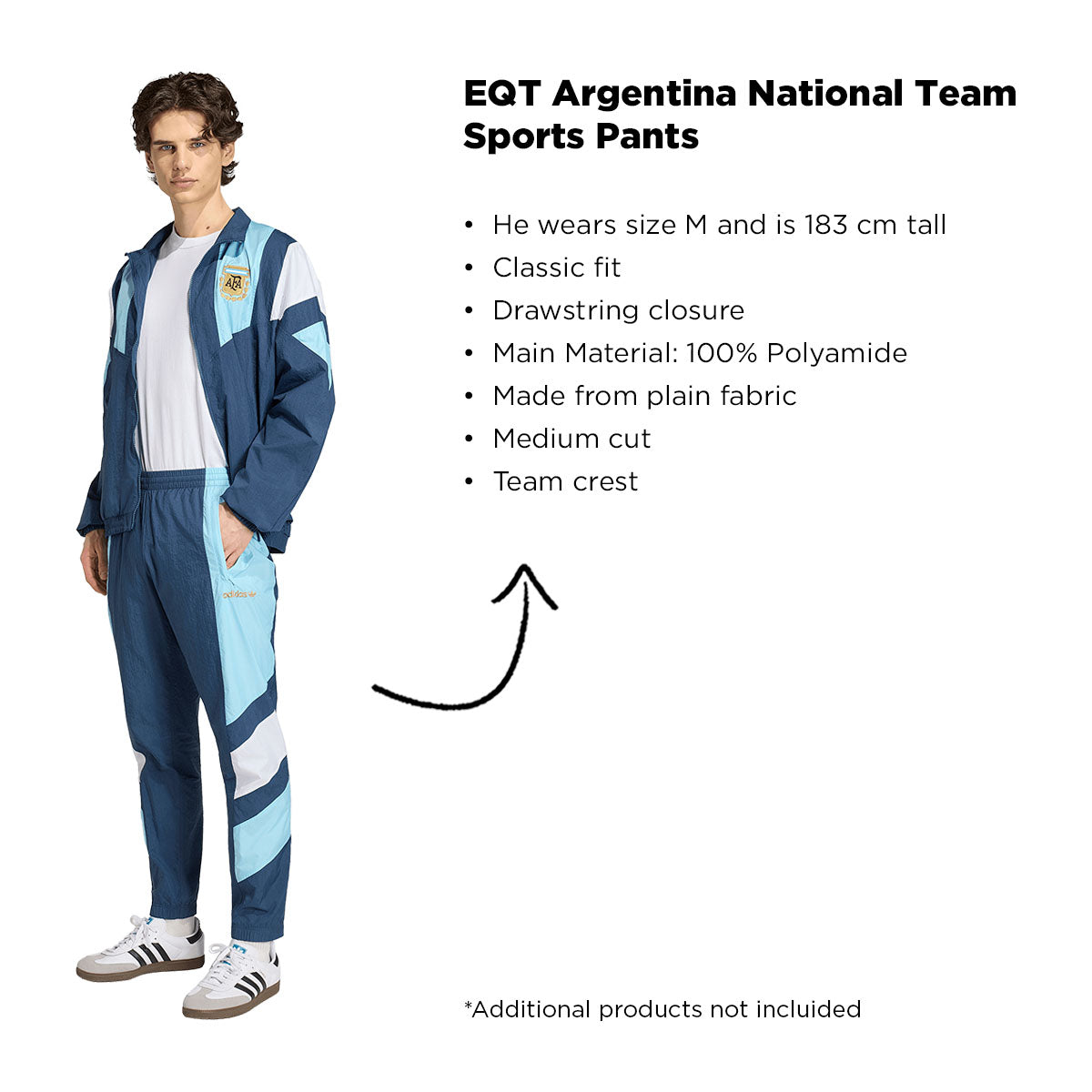 adidas Argentina EQT Track Pants product image 8, provided for visual reference and product detail review