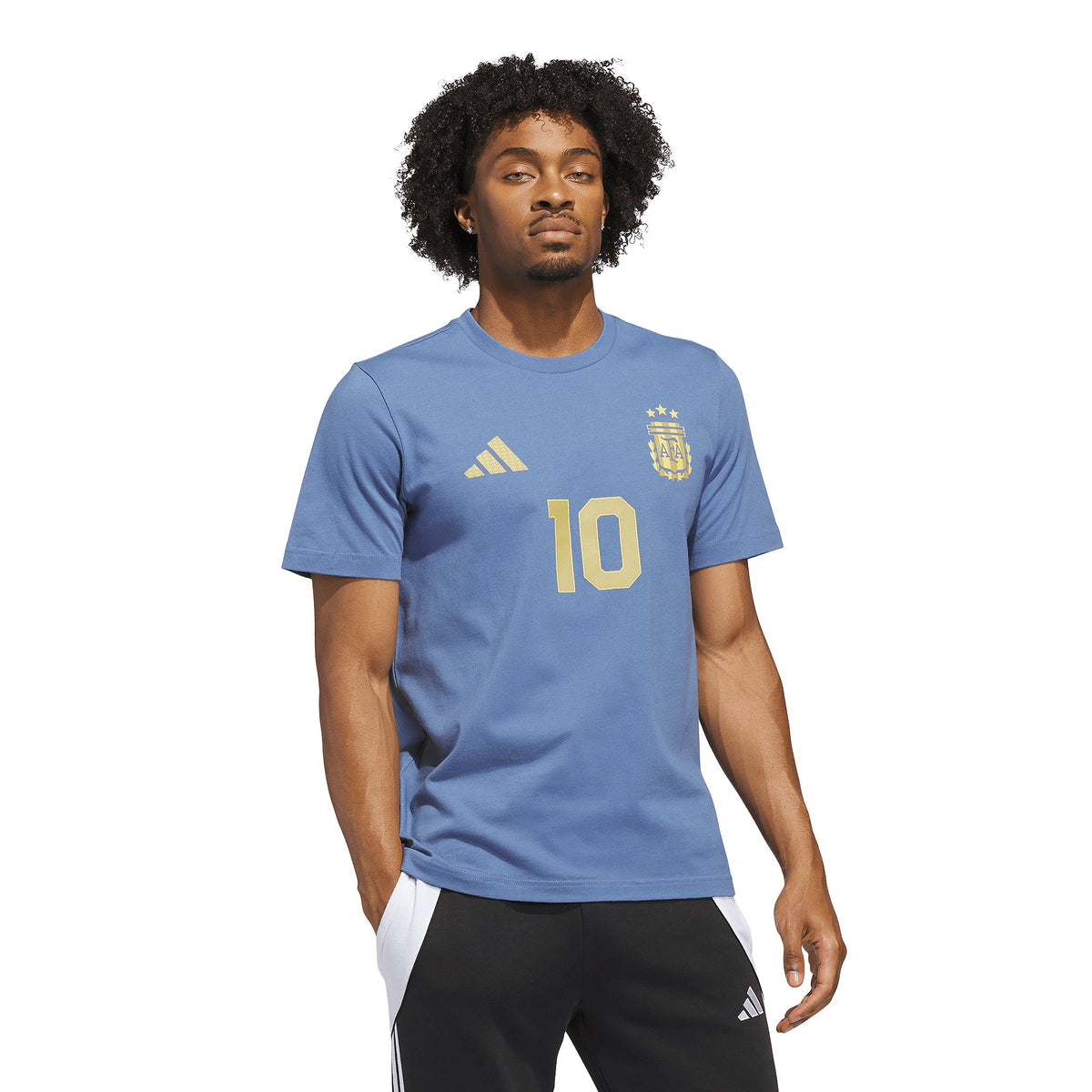 adidas Messi Name & Number Graphic T-Shirt product image 1, provided for visual reference and product detail review