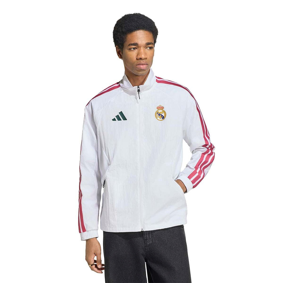 adidas Real Madrid Home Anthem Jacket product image 1, provided for visual reference and product detail review