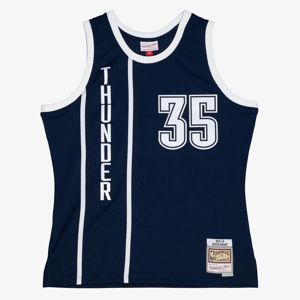 Kevin Durant Oklahoma City Thunder 2015-16 Navy Jersey Stitched product image 1, provided for visual reference and product