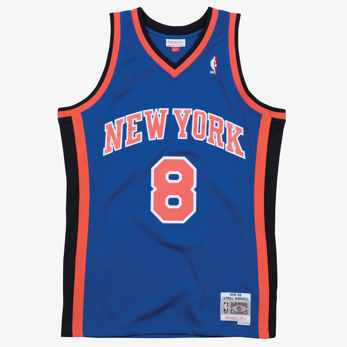 Latrell Sprewell New York Knicks 1998-99 Blue Jersey Stitched product image 1, provided for visual reference and product