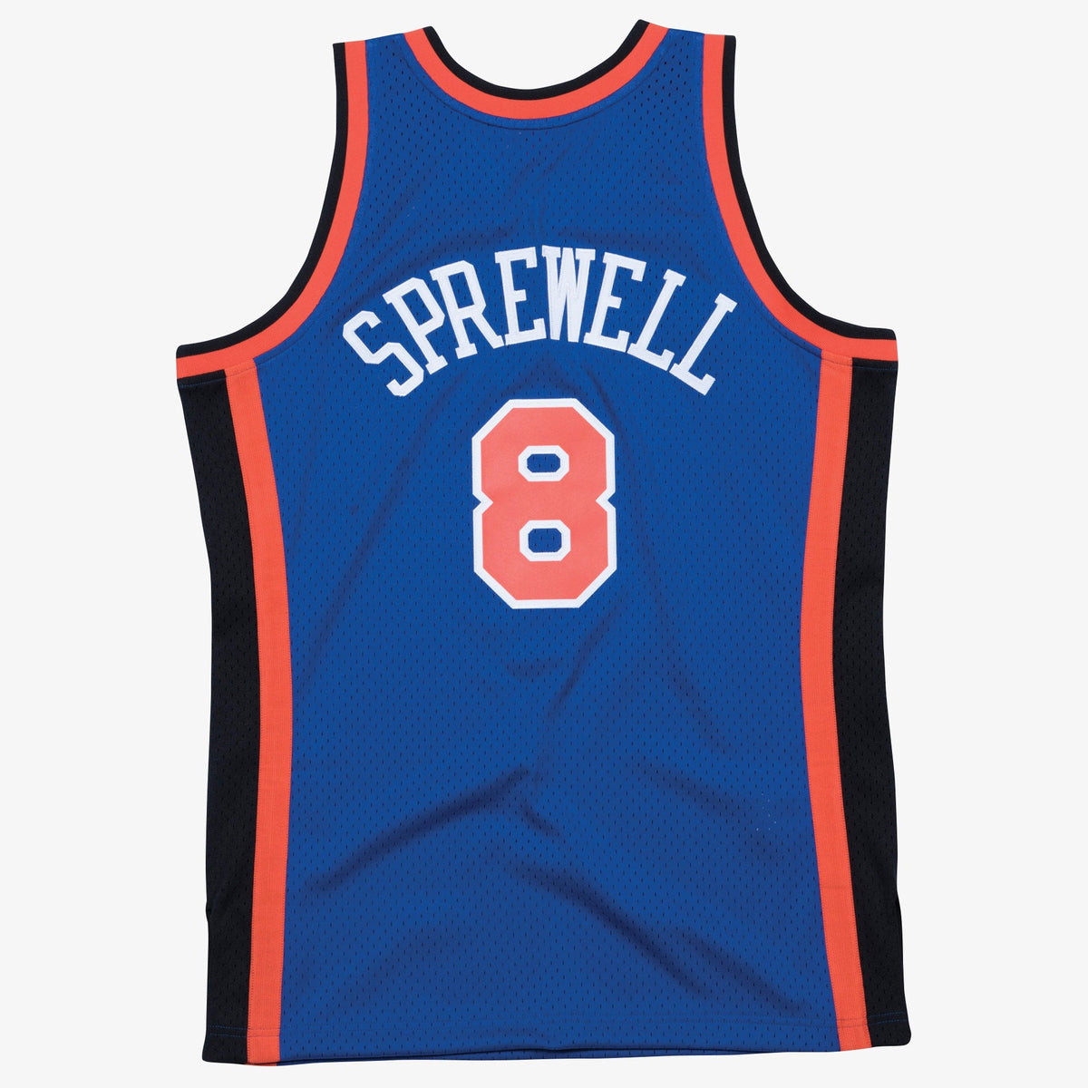 Latrell Sprewell New York Knicks 1998-99 Blue Jersey Stitched product image 2, provided for visual reference and product