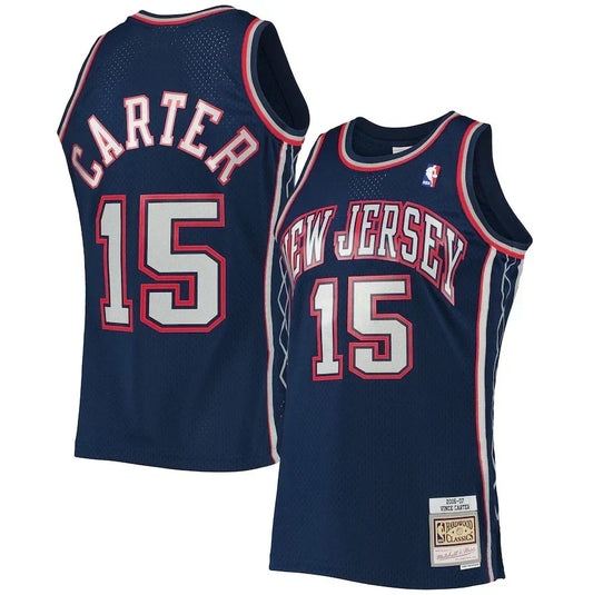 Vince Carter New Jersey Brooklyn Nets 2006/07 Hardwood Classics Jersey - Navy product image 1, provided for visual reference