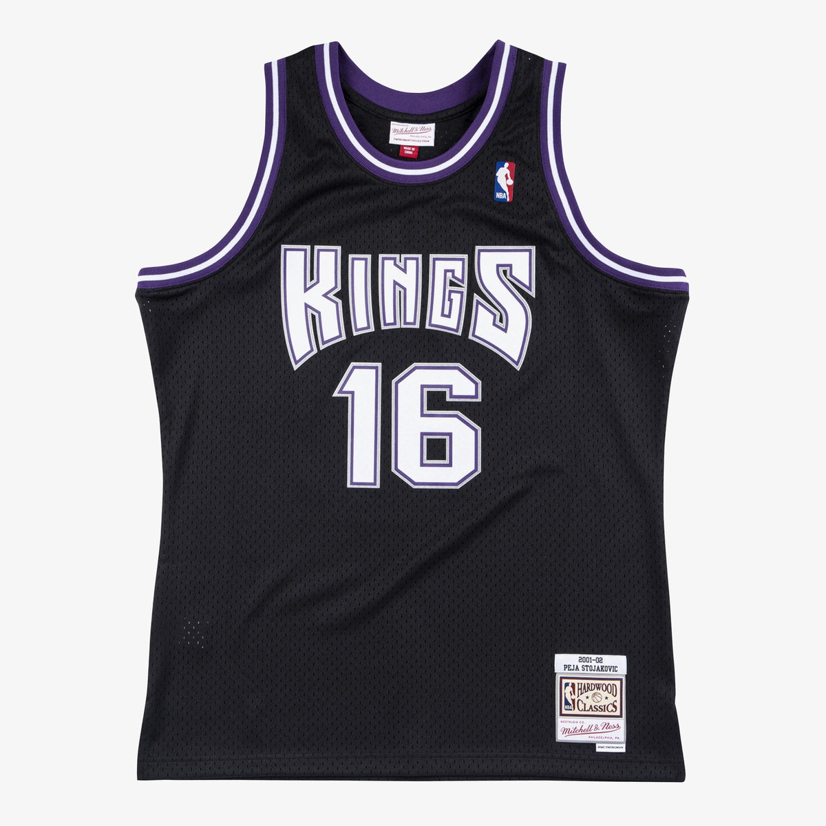 Peja Stojakovic Kings 2001-02 Black Jersey Stitched product image 1, provided for visual reference and product detail review