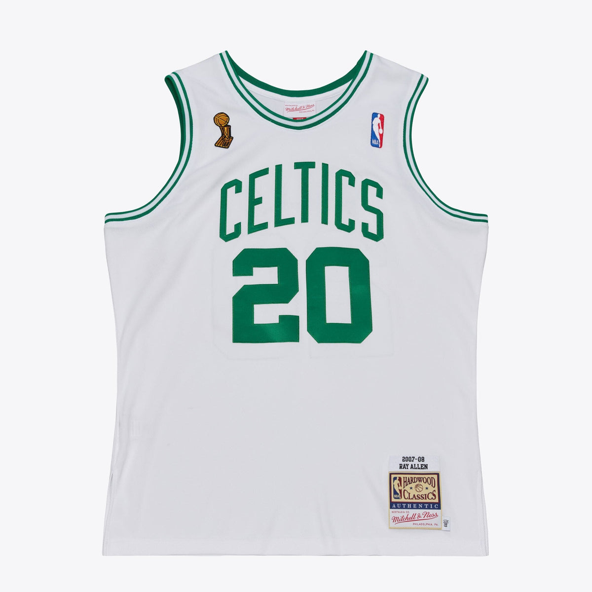 Ray Allen Celtics 2007-08 White Jersey Stitched product image 1, provided for visual reference and product detail review