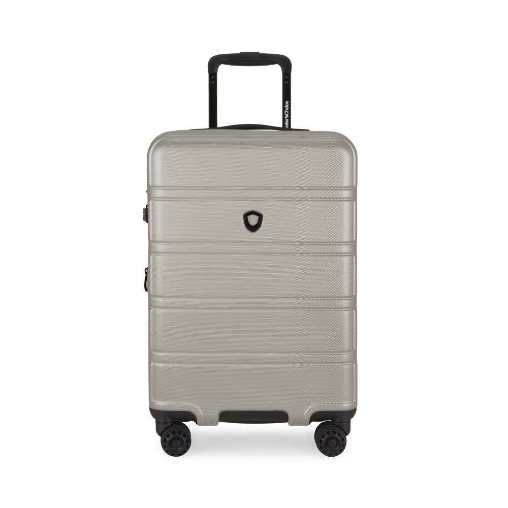 TRAVELER’S CHOICE TC09247 21" Cyclone Wheels Hard Case Spinner Luggage - Expandable, Anti-Theft Zipper, TSA Lock – Beige