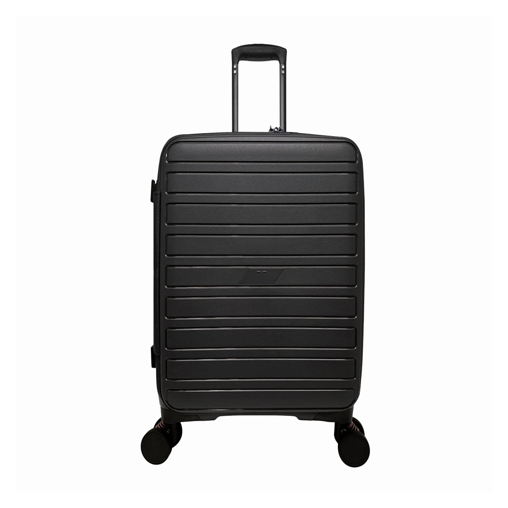 TRAVEL TIME TT-8037 28" Front Opening Hard Case Spinner Luggage - Expandable, Anti-theft Zipper, TSA Lock - Black