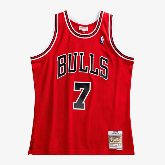 Toni Kukoc Chicago Bulls 1997-98 Red Jersey Stitched product image 1, provided for visual reference and product detail review