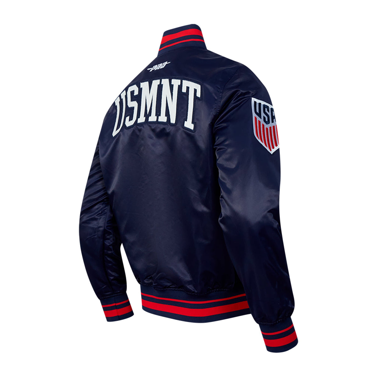 Pro Standard US Soccer Classic Rib Satin Jacket product image 4, provided for visual reference and product detail review