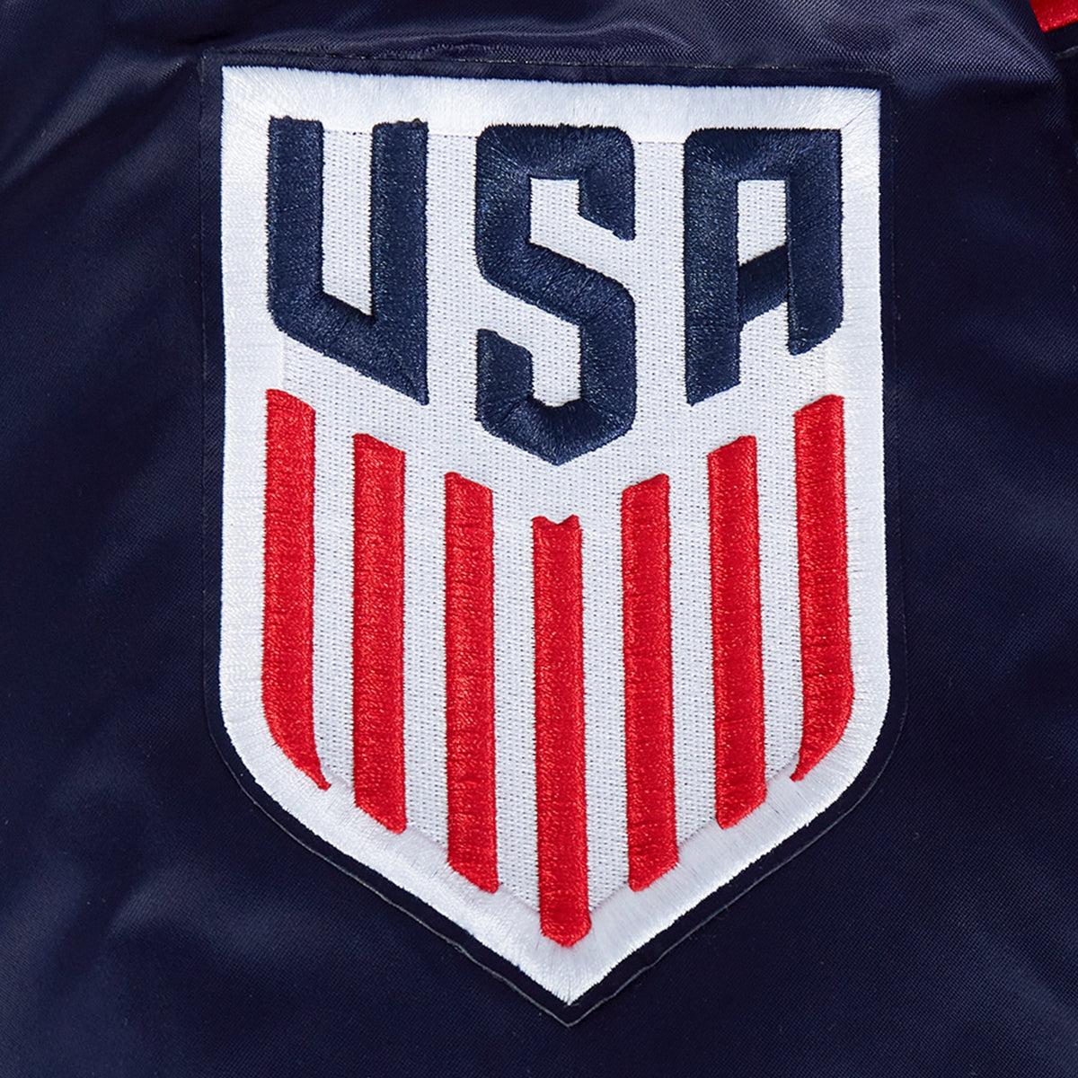 Pro Standard US Soccer Classic Rib Satin Jacket product image 5, provided for visual reference and product detail review