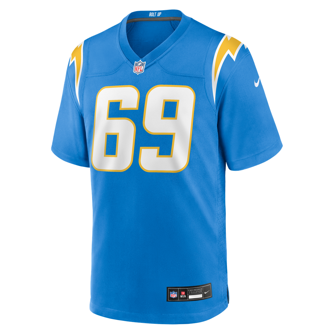Los Angeles Chargers Josh Fuga Nike Powder Blue Game Jersey product image 2
