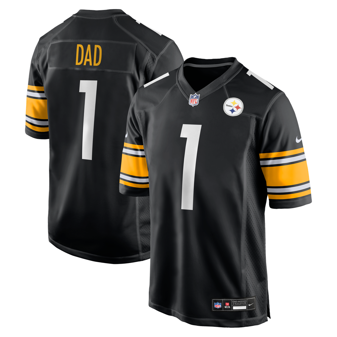 Pittsburgh Steelers Number 1 Dad Nike Black Game Jersey product image 1