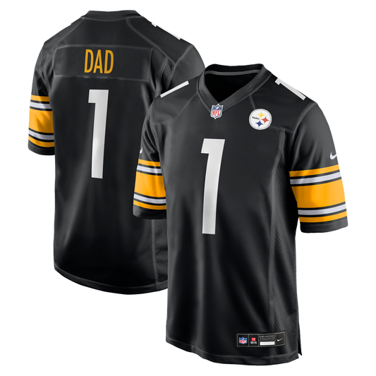 Pittsburgh Steelers Number 1 Dad Nike Black Game Jersey product image 1