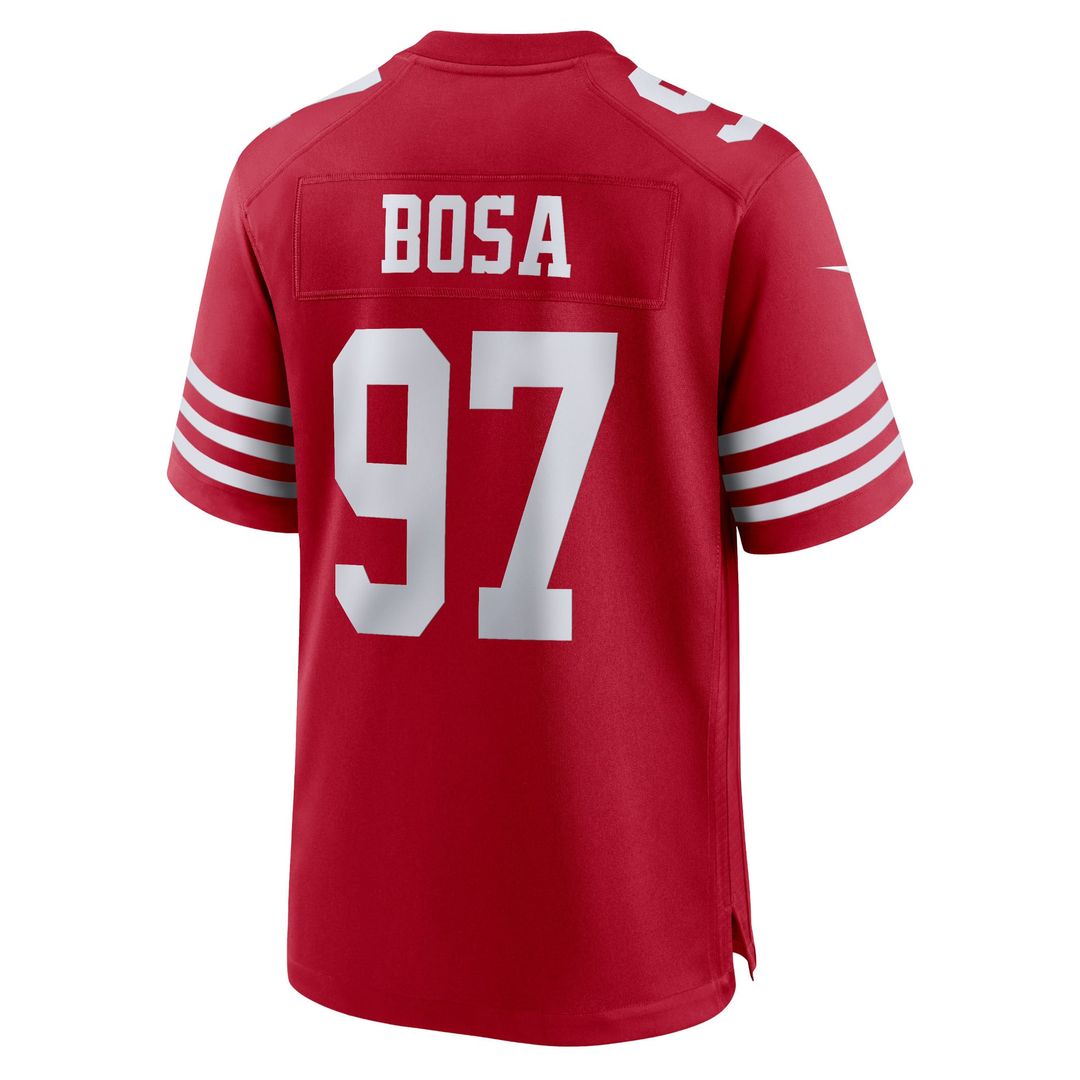 San Francisco 49ers Nick Bosa Nike Scarlet Game Jersey product image 3