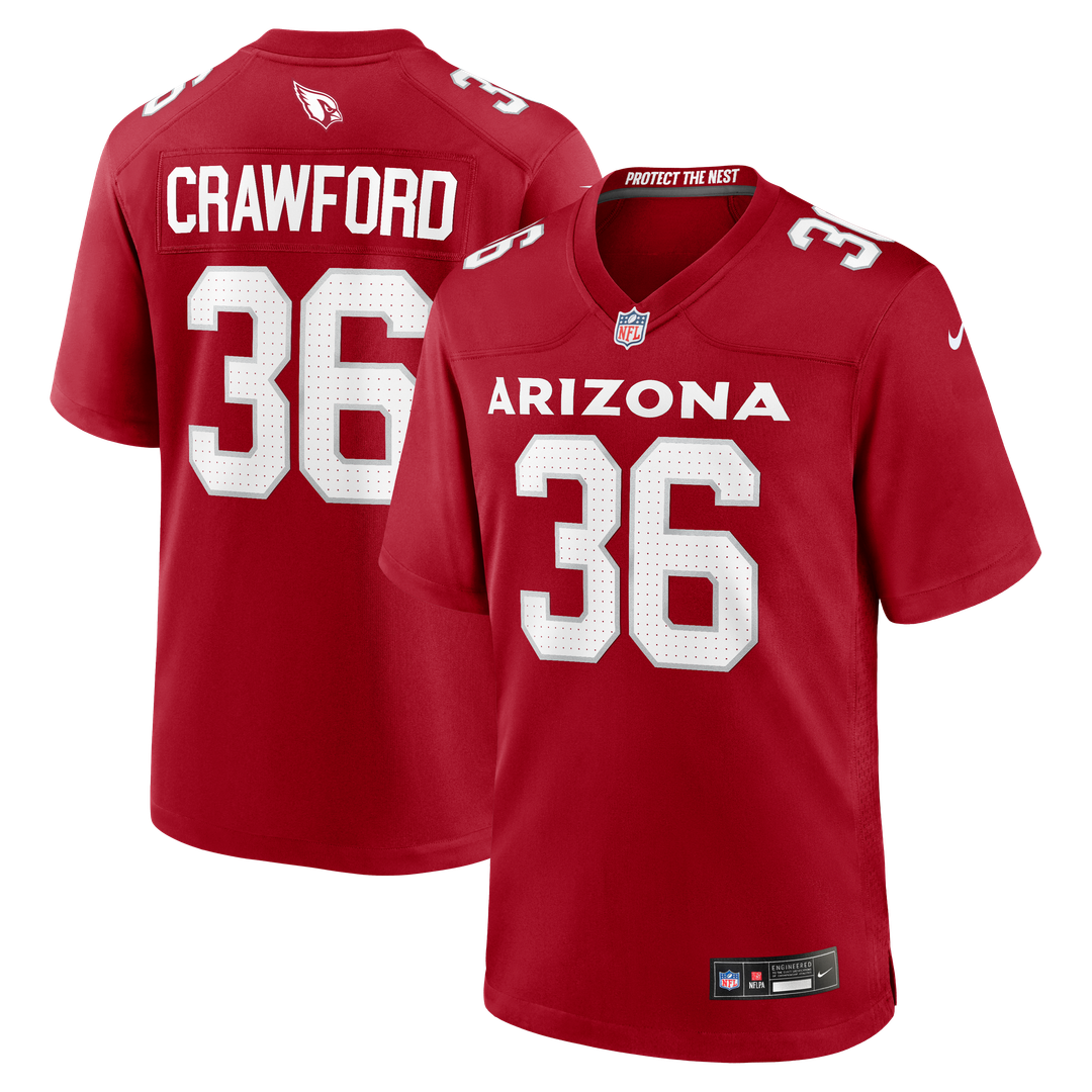 Arizona Cardinals Kitan Crawford Nike Cardinal Game Jersey product image 1