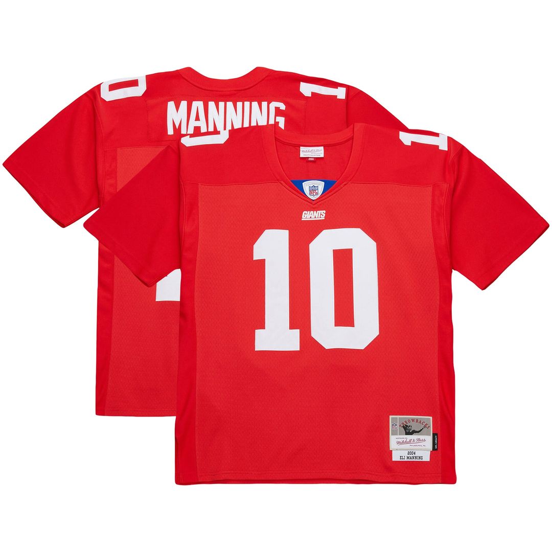 New York Giants Eli Manning Mitchell & Ness Red 2004 Team product image 1