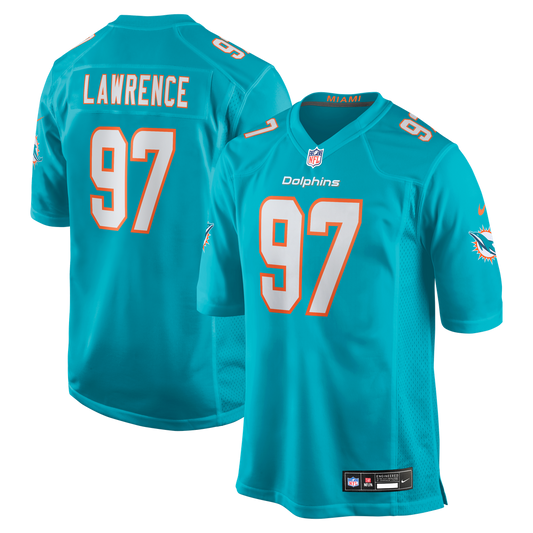Miami Dolphins Rashard Lawrence Nike Aqua Game Jersey product image 1