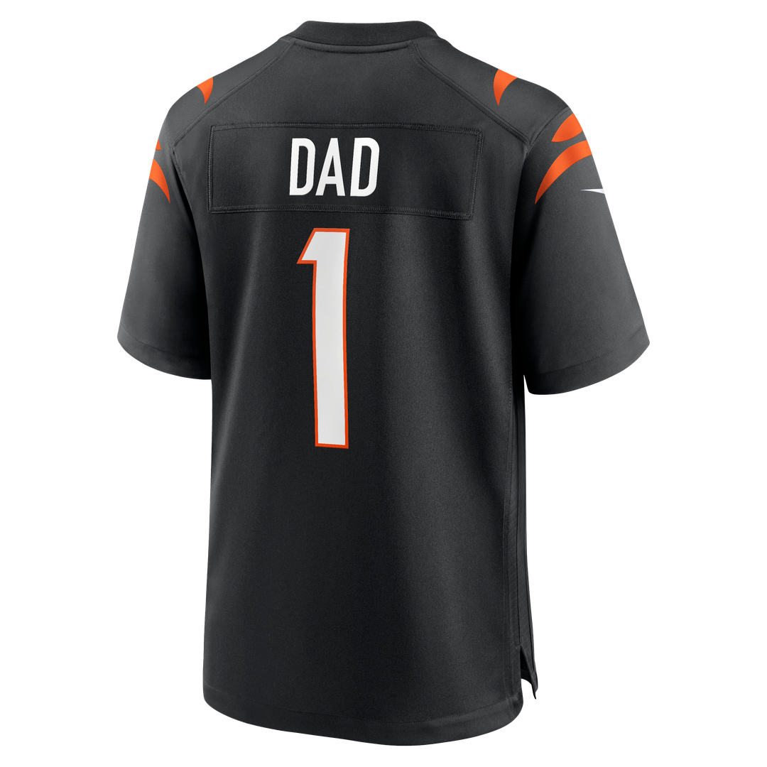 Cincinnati Bengals Number 1 Dad Nike Black Game Jersey product image 3