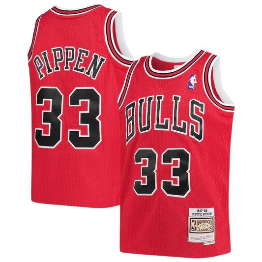 Scottie Pippen Chicago Bulls 1997/98 Hardwood Classics Jersey - Red product image 1, provided for visual reference and