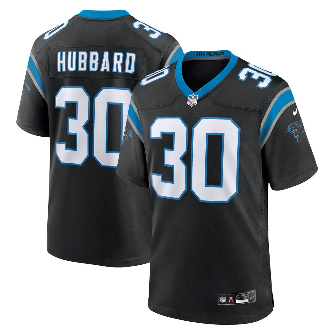 Carolina Panthers Chuba Hubbard Nike Black Game Jersey product image 7