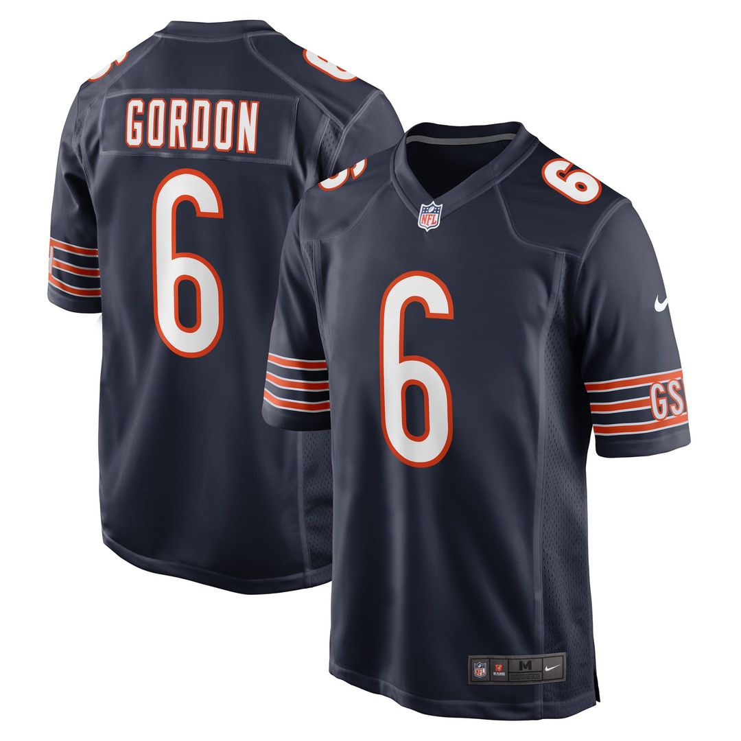 Chicago Bears Kyler Gordon Nike Navy Game Jersey product image 1