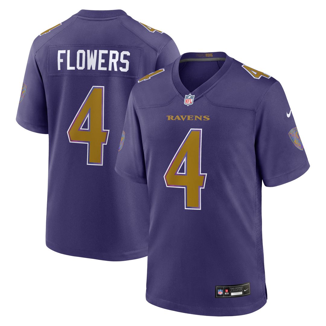 Baltimore Ravens Zay Flowers Nike Black Alternate Game product image 7