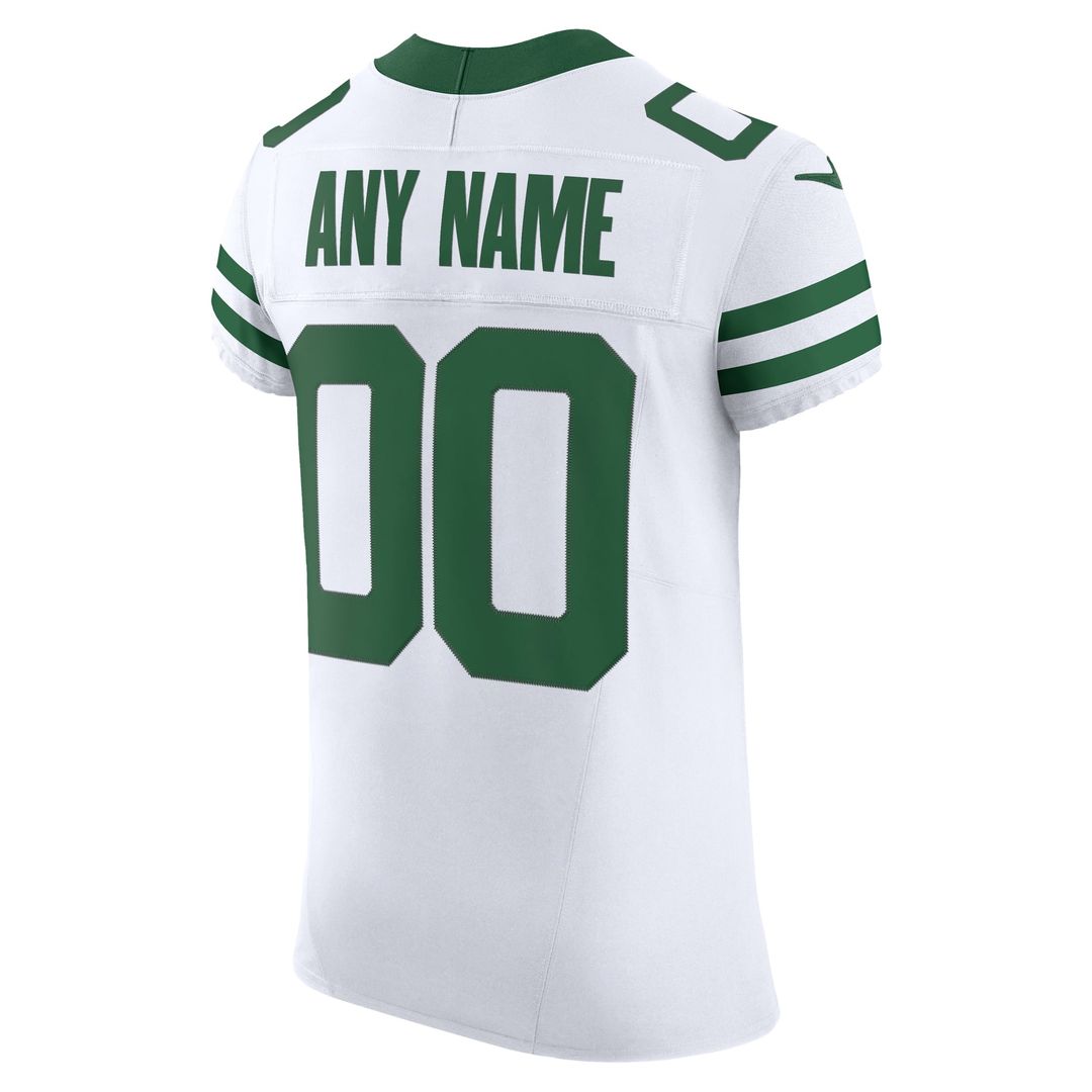 New York Jets Nike White Vapor FUSE Elite Custom Jersey product image 3