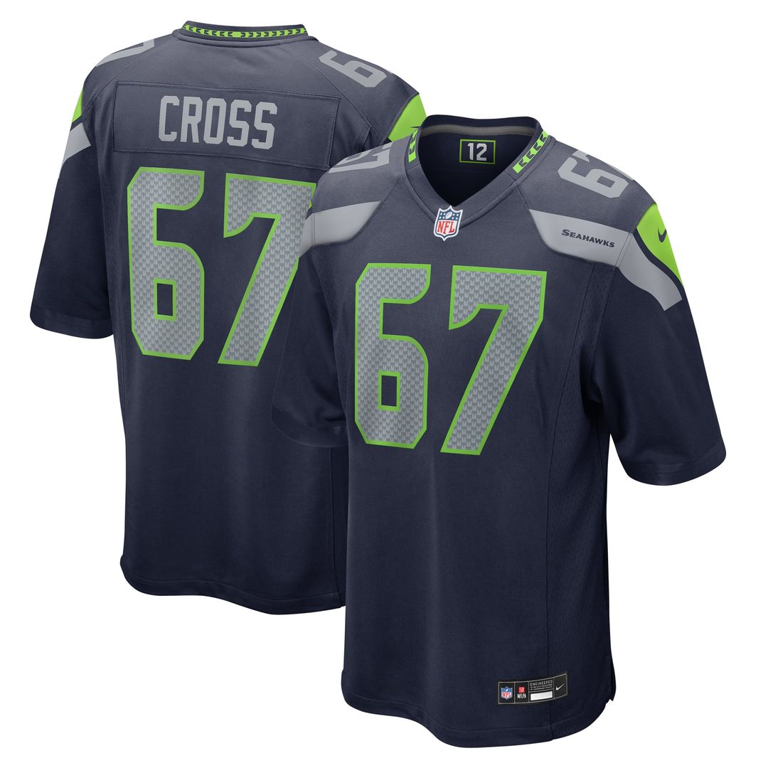 Seattle Seahawks Charles Cross Nike College Navy Game Jersey product image 1