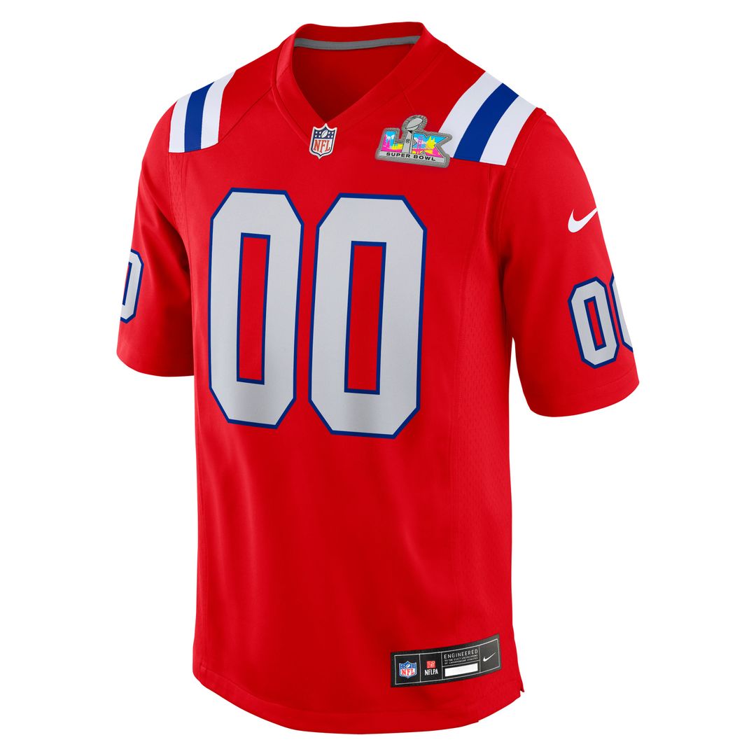 New England Patriots Nike Red Super Bowl LX Patch Custom product image 2