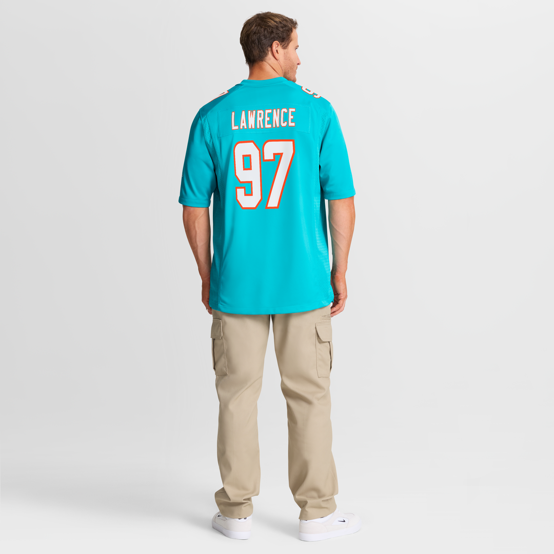 Miami Dolphins Rashard Lawrence Nike Aqua Game Jersey product image 8