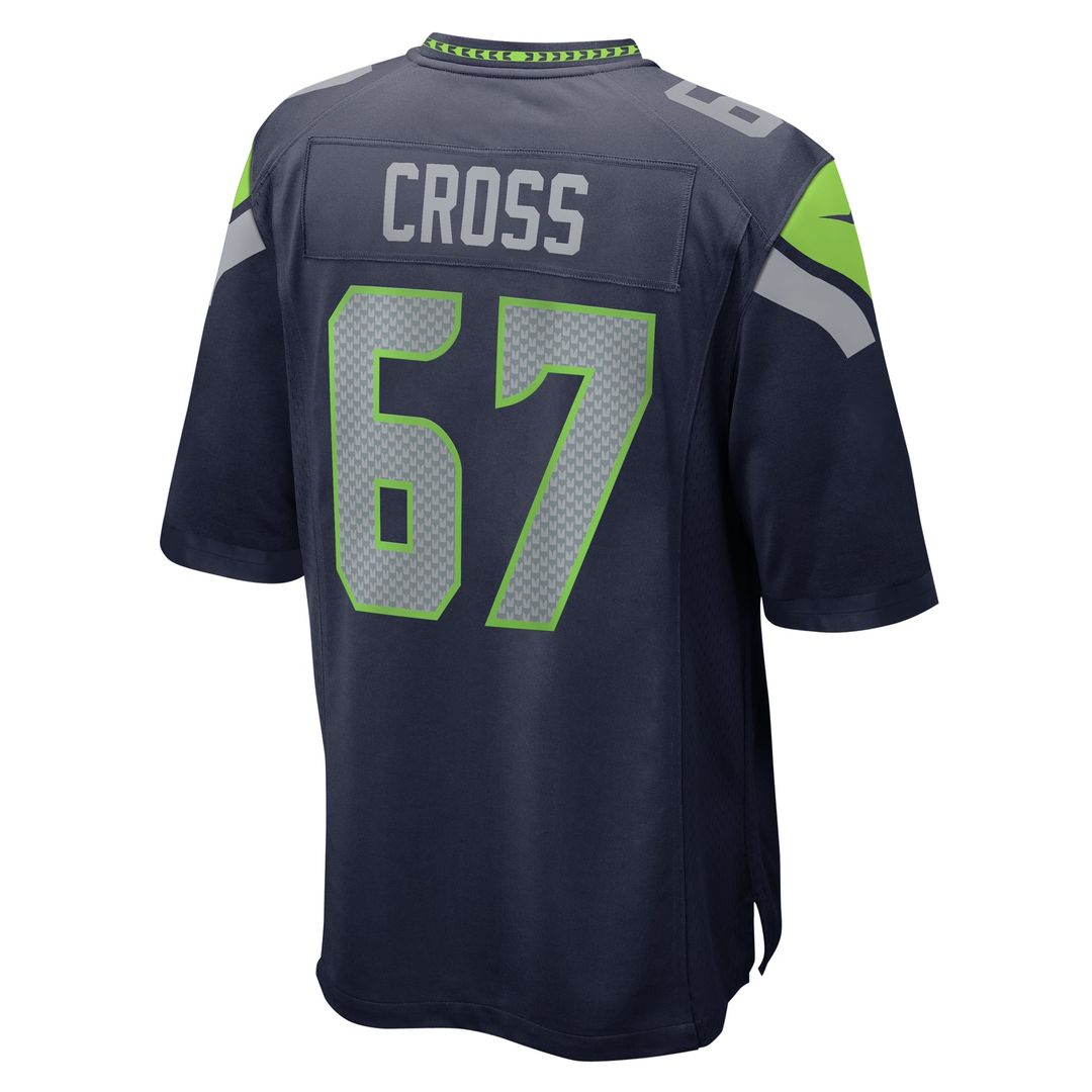 Seattle Seahawks Charles Cross Nike College Navy Game Jersey product image 3