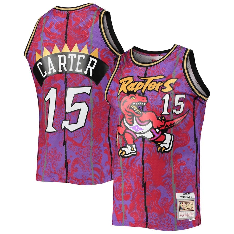 Vince Carter Toronto Raptors 1998/99 Hardwood Classics Lunar New Year Jersey - Purple product image 1, provided for visual
