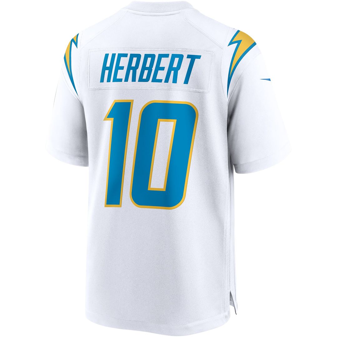 Los Angeles Chargers Justin Herbert Nike White Game Jersey product image 3