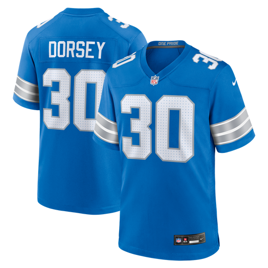Detroit Lions Khalil Dorsey Nike Blue Game Jersey product image 1