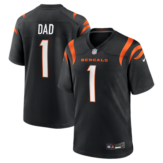 Cincinnati Bengals Number 1 Dad Nike Black Game Jersey product image 1