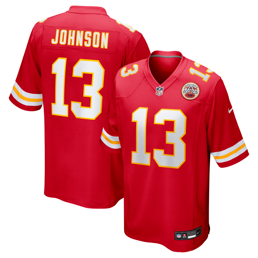 Kansas City Chiefs Nazeeh Johnson Nike Red Game Jersey product image 1