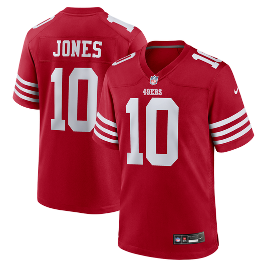 San Francisco 49ers Mac Jones Nike Scarlet Game Jersey product image 1