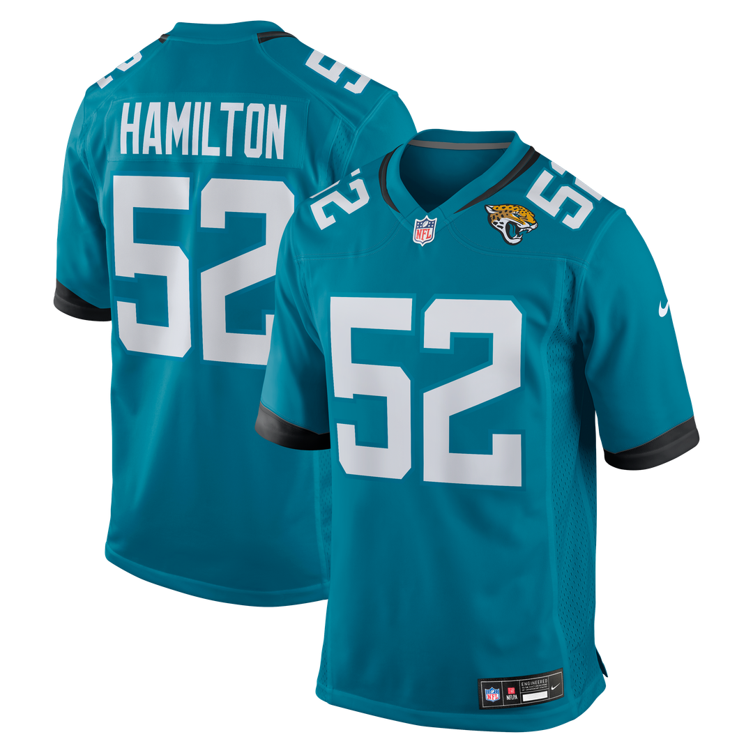 Jacksonville Jaguars DaVon Hamilton Nike Teal Game Jersey product image 9